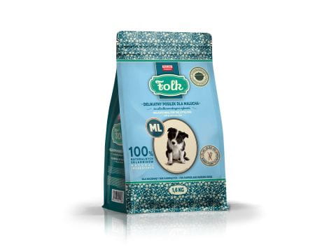 Karma sucha dla psa FOLK Junior ML Delikatny posiłek dla malucha ze słodkowodnymi rybami 1,6 kg.jpg