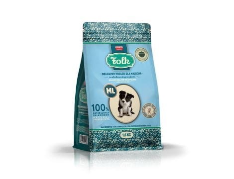 Karma sucha dla psa FOLK Junior ML Delikatny posiłek dla malucha ze słodkowodnymi rybami 1,6 kg.jpg